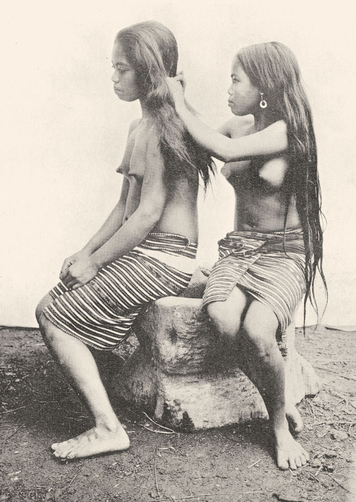 PHILIPPINES. Ifugao Women;  1900 old antique vintage print picture